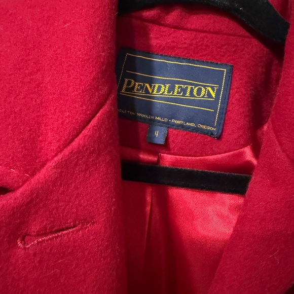 Pendleton Vintage Red Wool Coat - Picture 3 of 6
